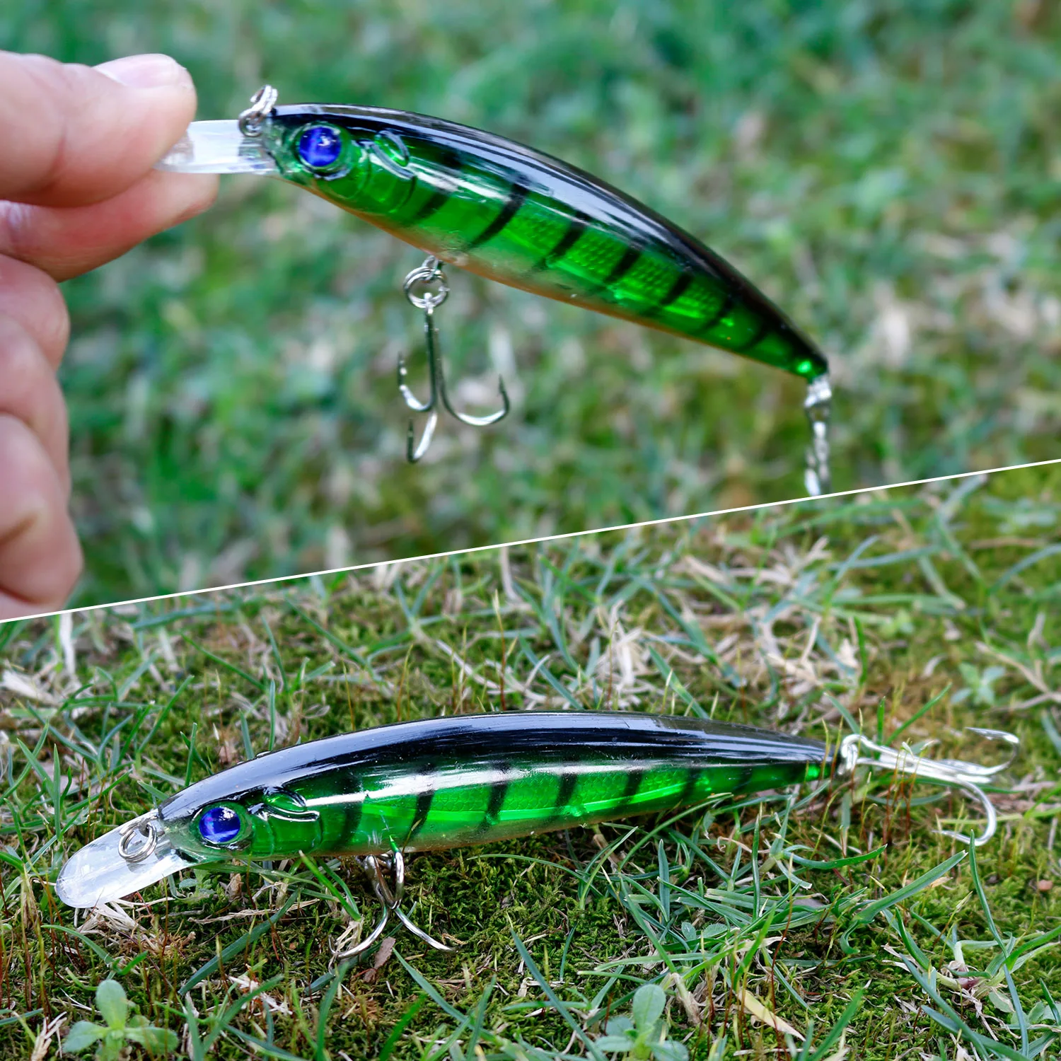 Sougayilang-señuelo de Pesca de pececillos, anzuelos de Pesca de 11,3 CM y 15G, aparejos Wobbler, Crankbait, cebo duro Artificial de Japón, Swimbait - imagen 3