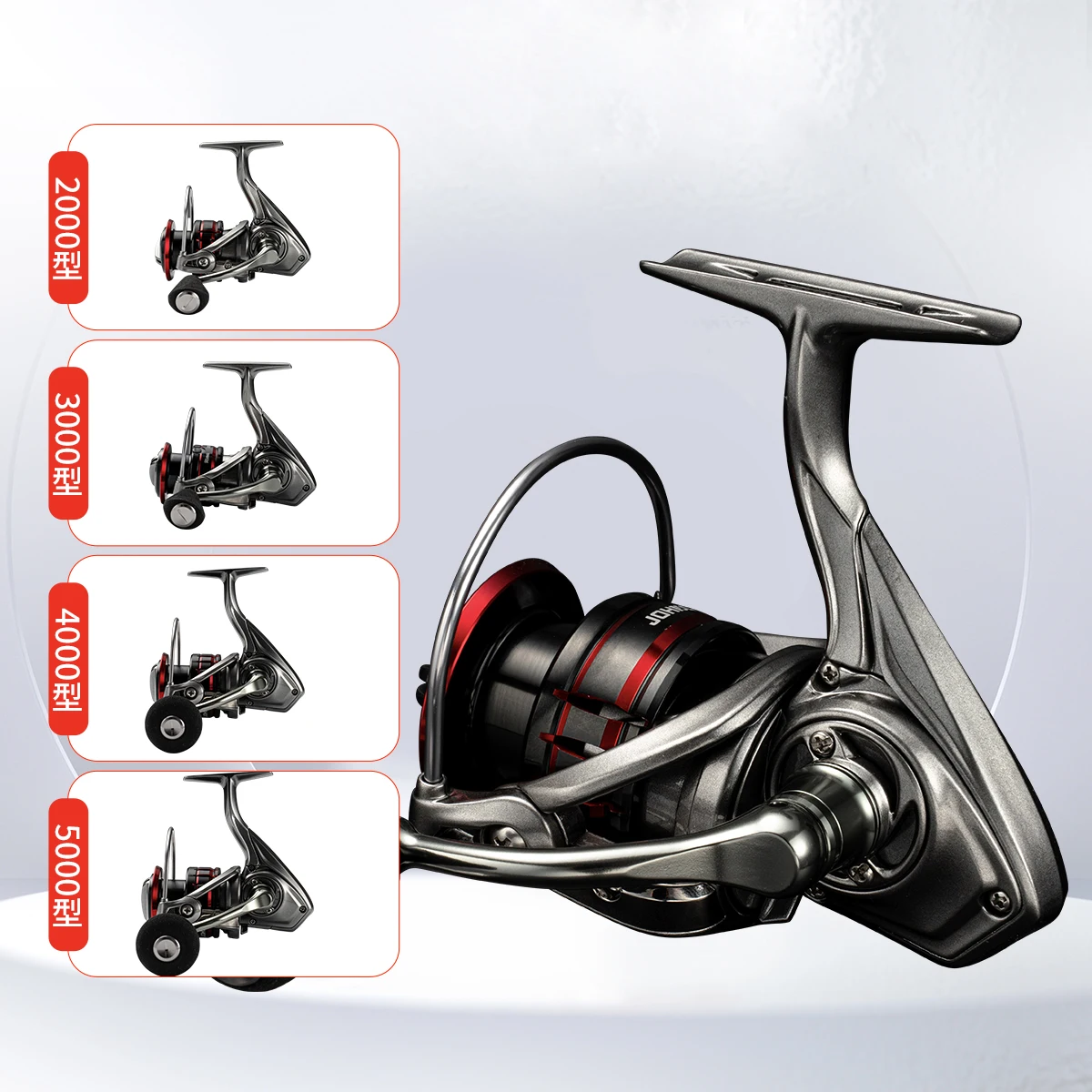 Carrete giratorio 2000-5000 carrete de Metal arrastre máximo 16kg 10 + 1 rodamientos carrete de pesca de agua dulce de agua de mar para bobina de pesca 5,2: 1 - imagen 3