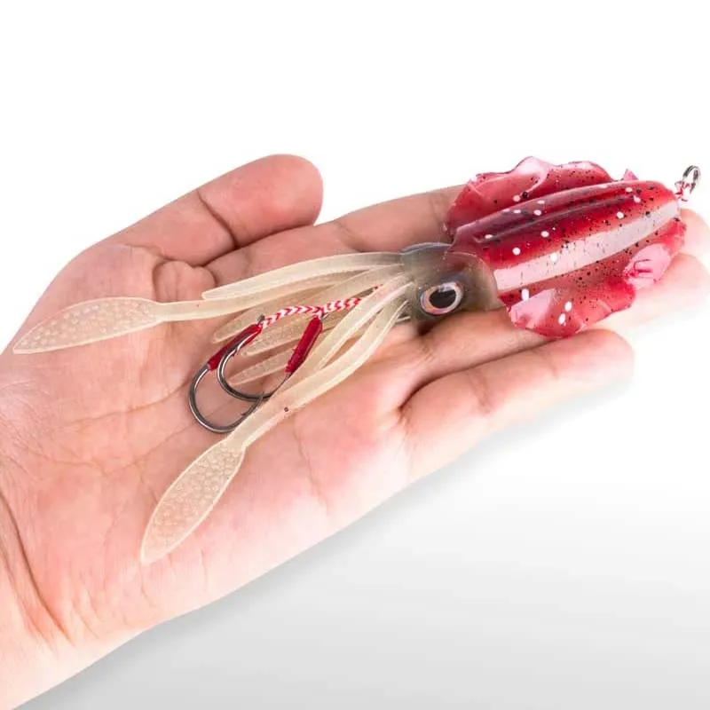 ZUKIBO-señuelo de calamar luminoso, falda de pulpo, cebo de pesca de curricán, Jigging de hundimiento biónico, cabeza con anzuelo de plomo, aparejos de pesca - imagen 3