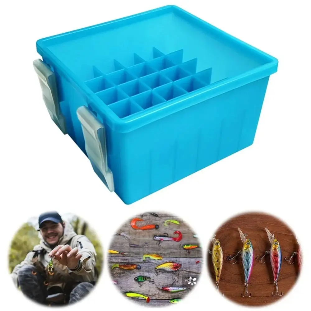 Caja luminosa para aparejos de pesca, 36 rejillas, herramienta de señuelo impermeable, almacenamiento, drenaje eficiente, plantilla de calamar, contenedor de cebo, equipo de pesca - imagen 2