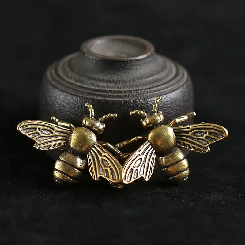 Figuritas de abeja de latón – Miniaturas de té para decoración del hogar - imagen 2