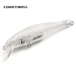 Countbass 10 Uds. Señuelos duros en blanco, 80mm/3,15 "7,8g/0,3oz, cebos duros flotantes para pececillos, cebos de pesca sin pintar, cebos duros, Wobblers