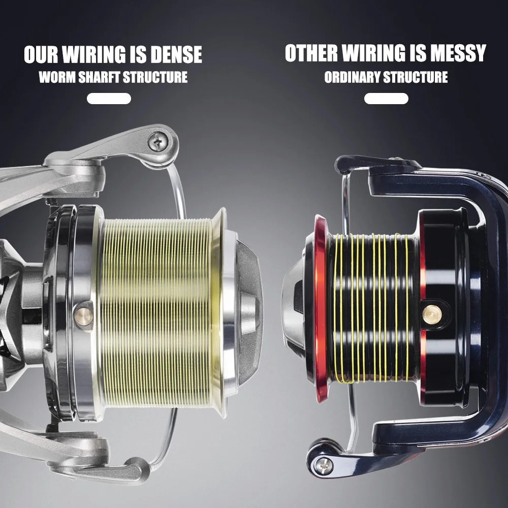 SAMOLLA mar rodamiento de acero inoxidable carrete de pesca giratorio 8000-14000 25KG pesca de Surf carrete potente arrastre de agua dulce de agua salada - imagen 5