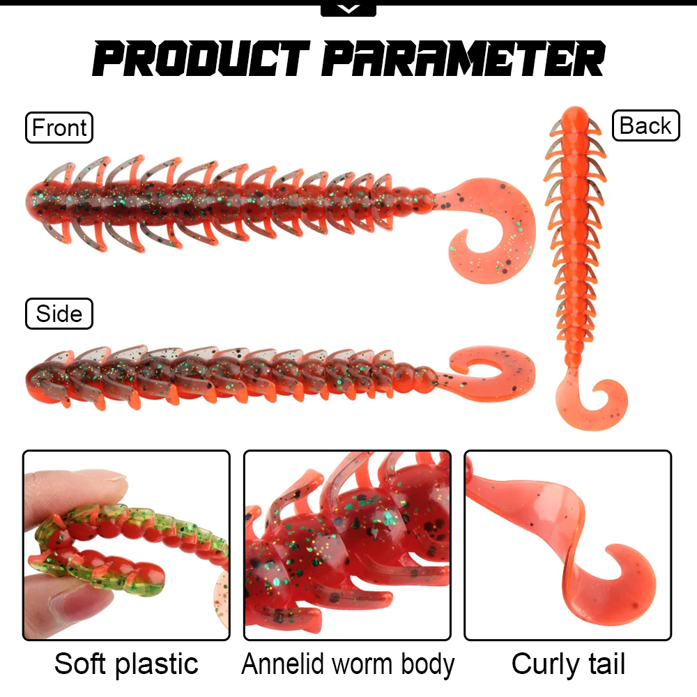 Señuelo Wriggler Spinpoler – Vinilo con patas swimbait doble color - imagen 3