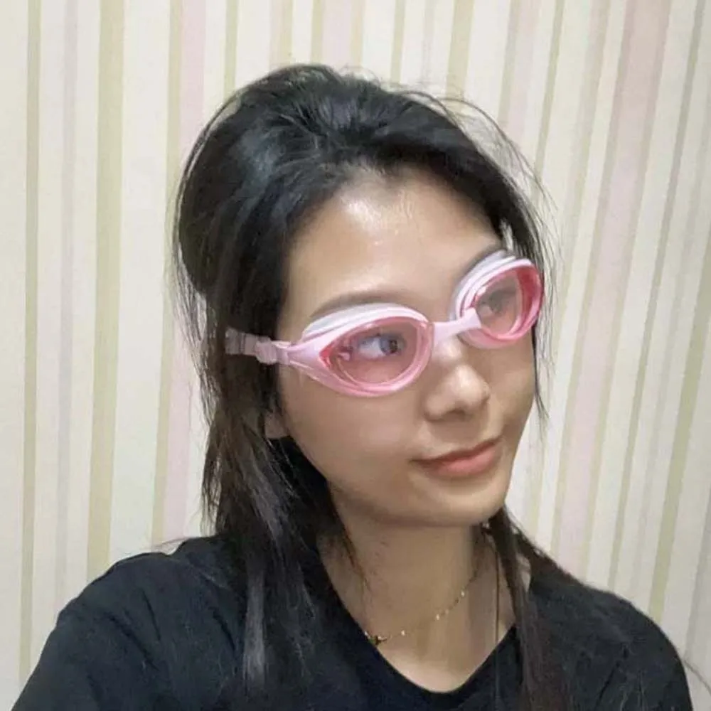 Gafas de natación impermeables de TPU con marco grande, pieza nasal desmontable, gafas de natación de Color contrastante, gafas de natación antiniebla de silicona aptas 3D - imagen 3