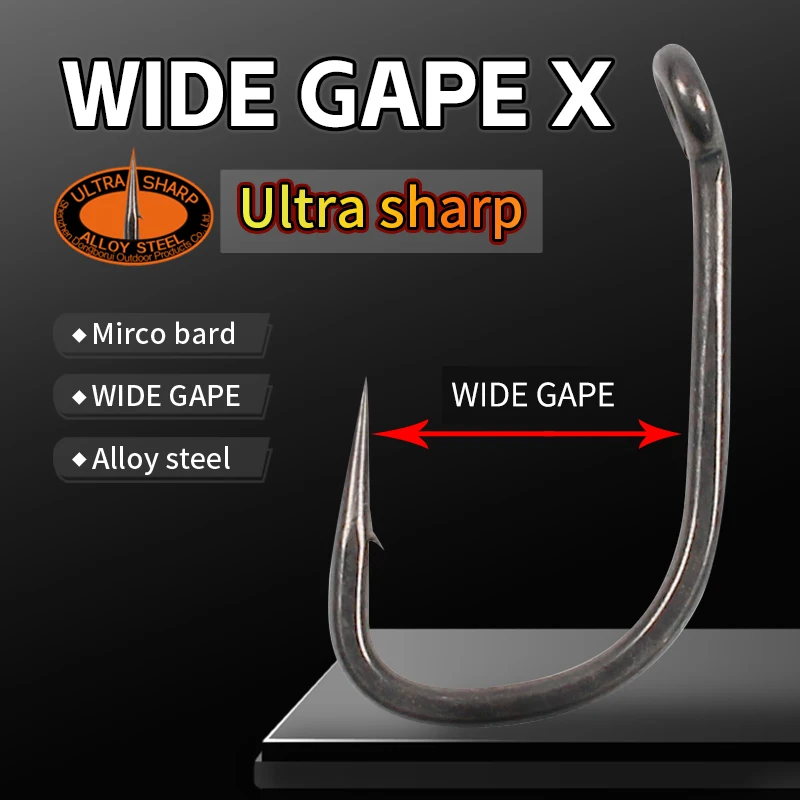 Anzuelos de carpa Gape X Ultra afilado con PTFE micro púa acero duro