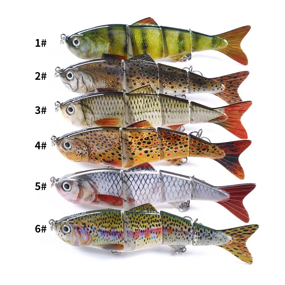 Señuelo de pesca hundido multiarticulado de 12 cm