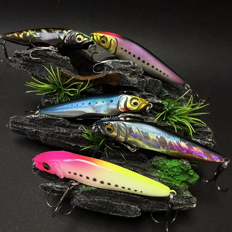 Señuelos de Pesca con lápiz de hundimiento de fundición larga, 18g, 90mm, Wobbler de Pesca para Lucio, lubina, pesca con curricán de agua salada, equipo de cebo duro Artificial - imagen 5