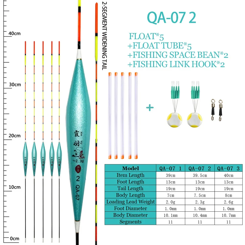 5 unids/lote flotadores de pesca de alta sensibilidad crucian y carp prefabricados Nano Bobbers compuestos accesorios de pesca aparejos - imagen 2