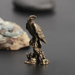 Escultura en miniatura de águila de cobre vintage para decoración