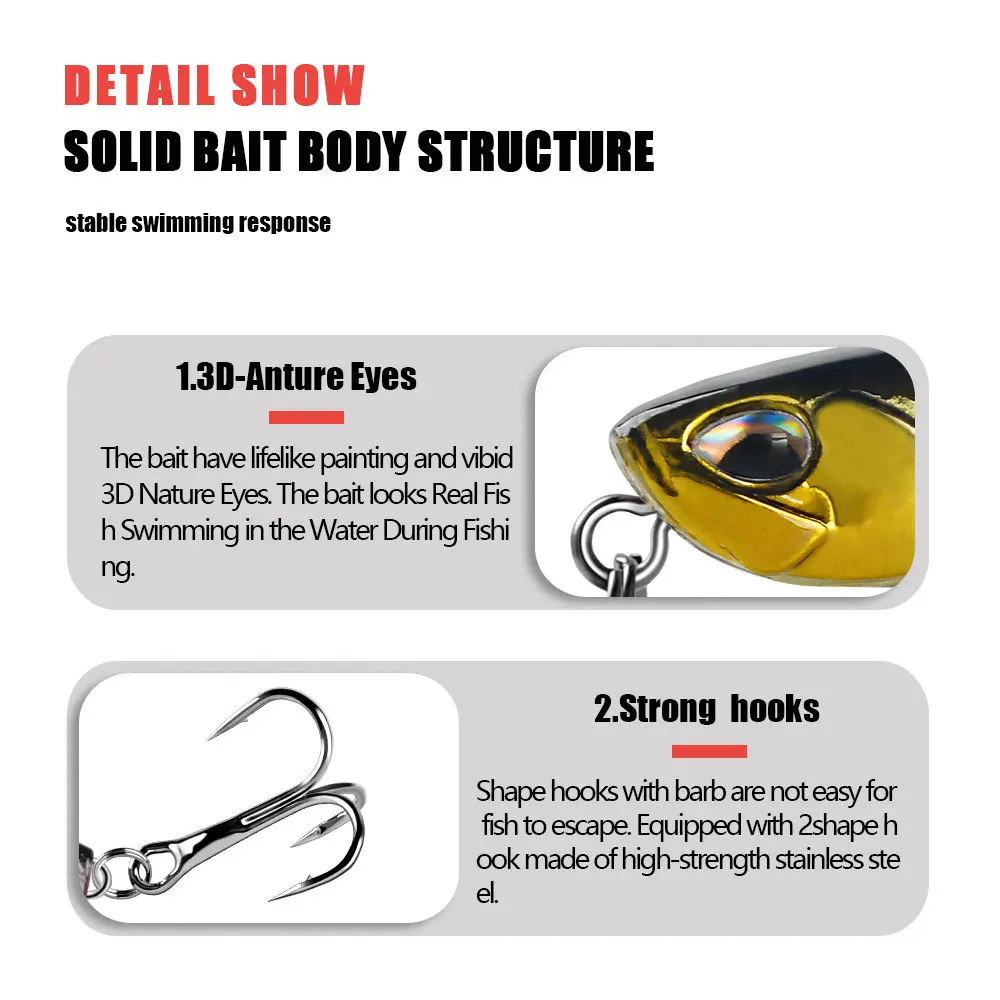 Cebo de lápiz que se hunde, aparejos de pesca de carpa, Crankbait duro de plástico Artificial, 53mm, 4,5g, 1 unidad - imagen 4