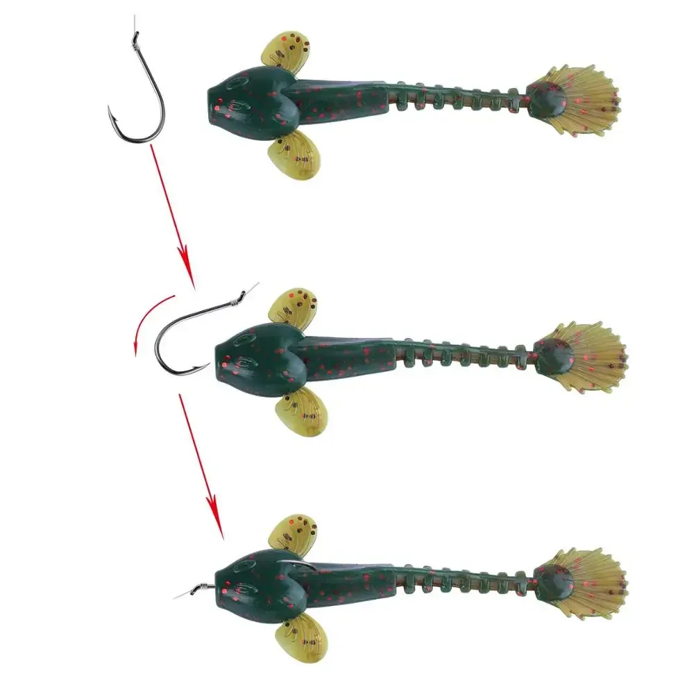 Sougayilang-señuelo suave para Pesca, juego de señuelos de 4,5g, 3,5 pulgadas, 90mm, gusano de cola, agua salada/dulce, 12 unidades por lote - imagen 5