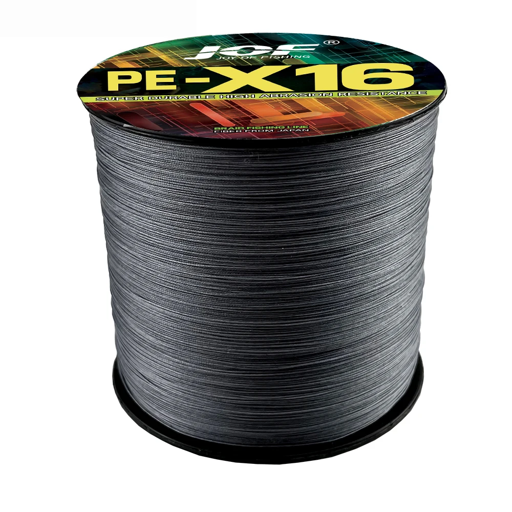 Línea de pesca trenzada JOF de 16 hebras, 25-200LB, resistencia a la abrasión de agua salada, 100/300/500/1000M, multifilamento, línea súper PE, pesca en el mar - imagen 4