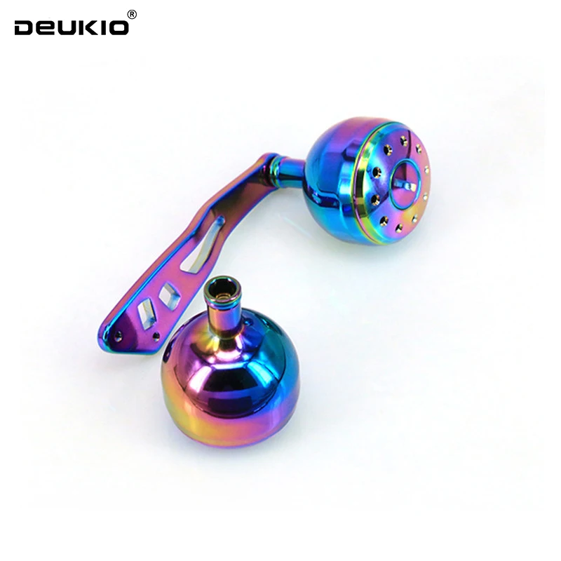 Mango de carrete de arrastre colorido, conjunto de brazo basculante para S/D/A, carrete de pesca de marca, juego de perilla de mango de carrete de Baitcasting de Metal, 38MM - imagen 2