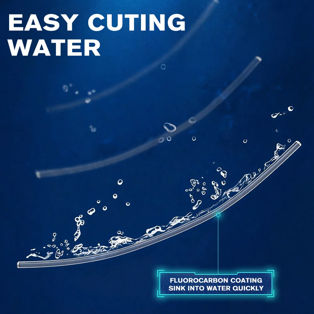 Línea de pesca XULTRA Premium 100% con revestimiento de fluorocarbono japonés, línea líder de carbono monofilamento de nailon de 100M de abrasión de alta resistencia - imagen 5