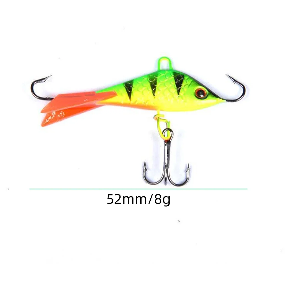 Juego de Señuelos de Pesca de invierno, 5 uds., plantilla de hielo Vib equilibradora, Kit de cebos duros de Metal 3d, Wobblers artificiales para Lucio, curricán, carpa, Swimbait - imagen 2