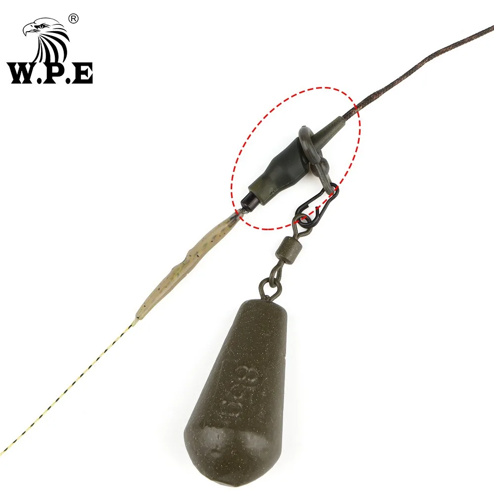 20 piezas alimentador de pesca con cuentas de cambio rápido, equipo de aparejos de carpa de descarga instantánea, Terminal de cuentas, cambio estable de longitud del gancho - imagen 3