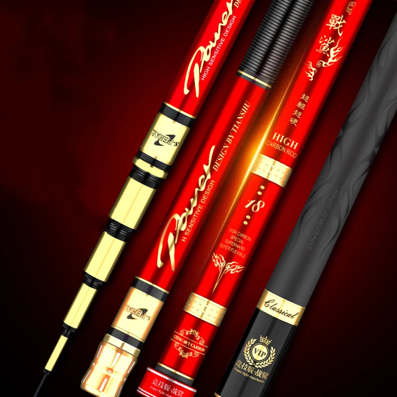 Caña de pescar ultraligera 5/6/8H, caña de pescar de alto carbono, caña de pescar de carpa superdura, accesorios de pesca - imagen 3