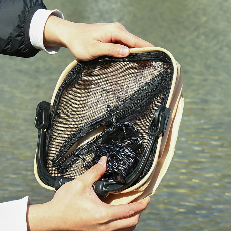 Cubo de pesca plegable y portátil, cubo para peces vivos, EVA para exteriores con cuerda, cubo de agua para pesca salvaje, cubo doméstico - imagen 4