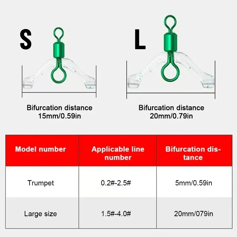 Separador anzuelos silicona antienredos – Bifurcador para aparejos pesca - imagen 4