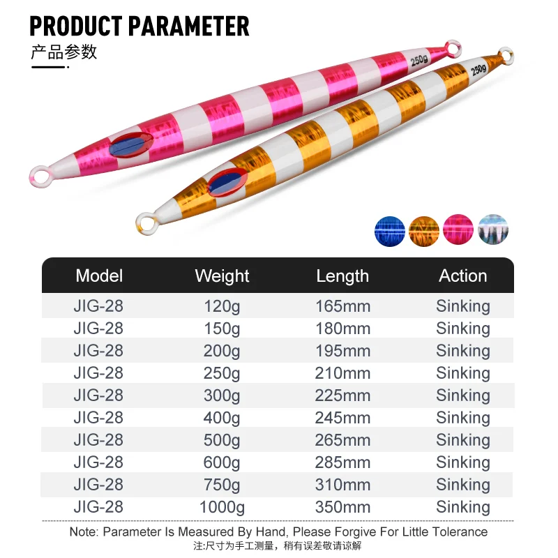 OBSESSION J28 120g 150g 200g 250g 300g cebo de pesca Jigging de agua salada de hundimiento rápido Isca velocidad caída Jig cebos plantilla de Metal señuelo - imagen 2