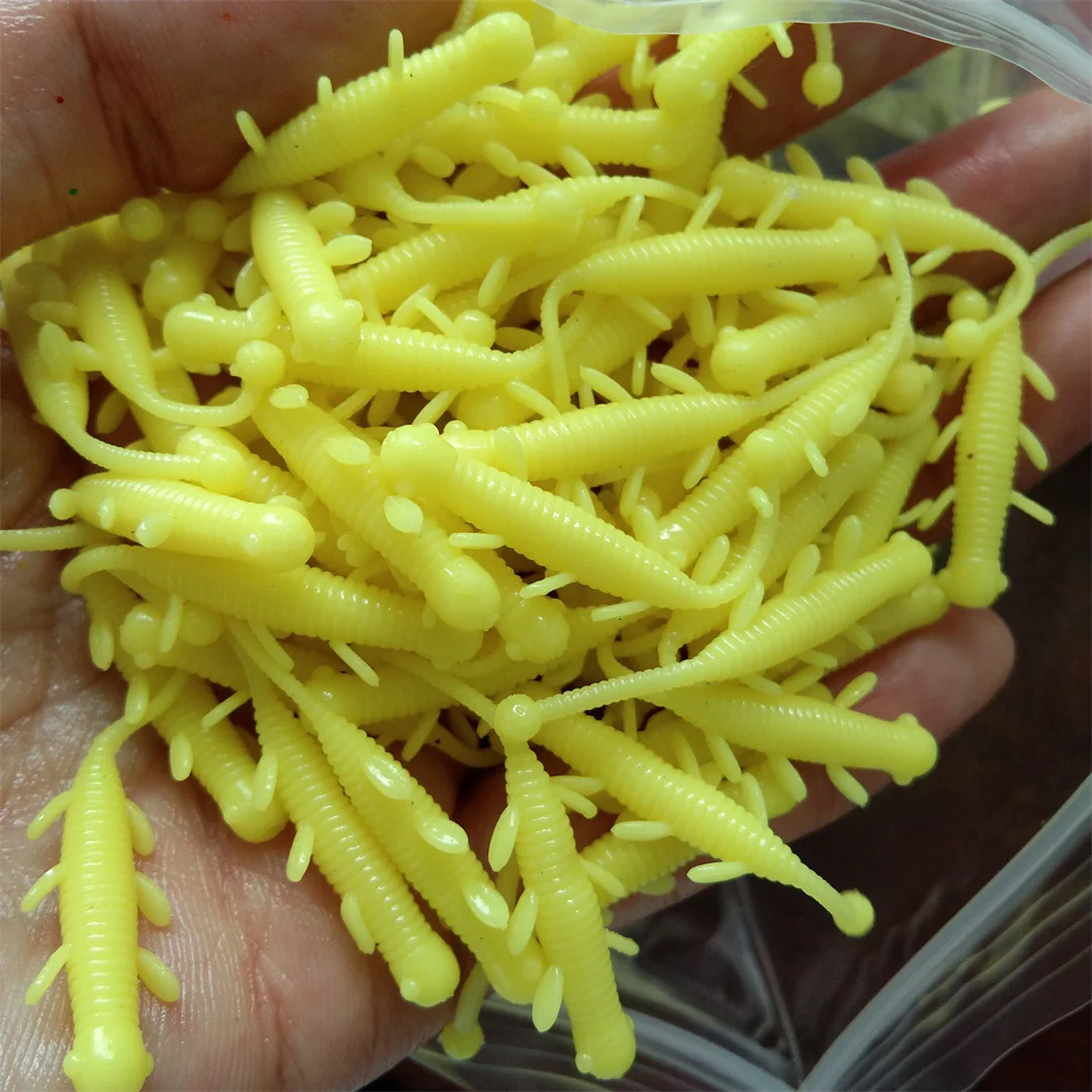 Señuelo de gusano pequeño para pesca, aparejos de pesca de calamar, Lucio, 240 piezas, 4cm, 0,3g - imagen 5