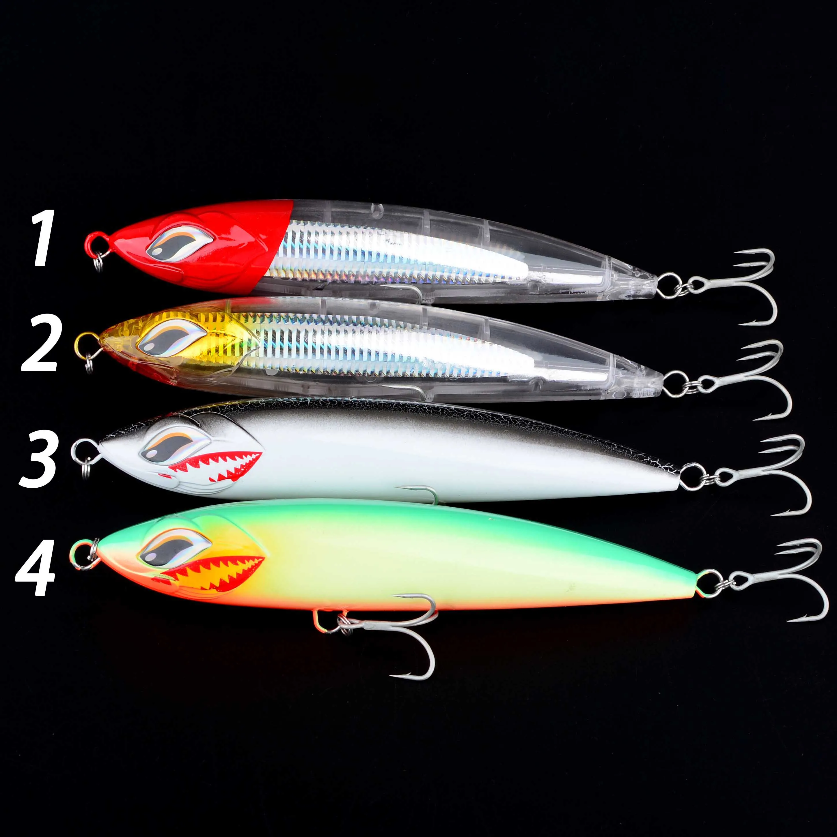 1 Uds nuevo lápiz flotante grande Señuelos de Pesca de mar Trolling Wobblers Isca cebo duro Artificial de plástico aparejos de Pesca - imagen 4