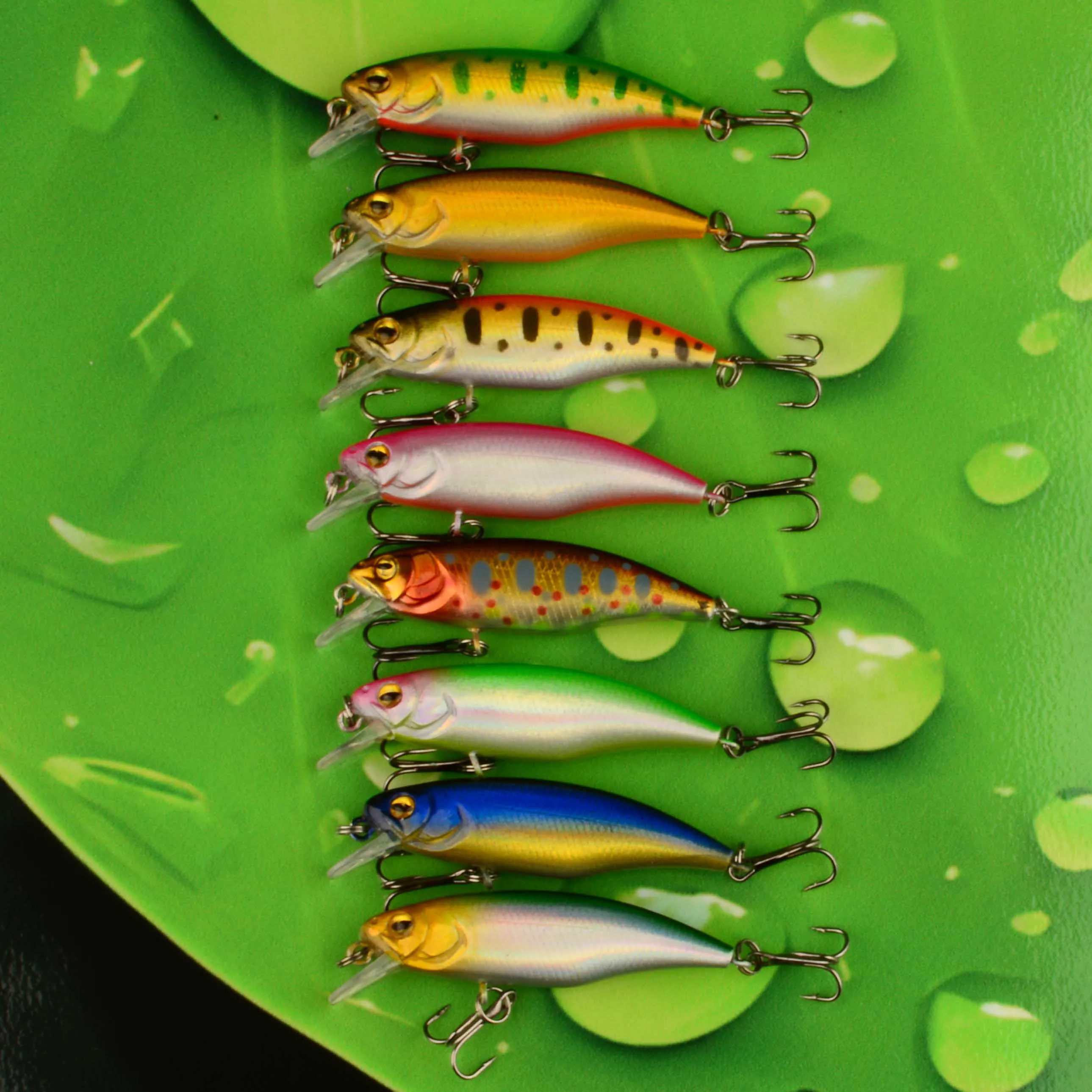 Mini señuelo duro hundimiento lento japonés para trucha, lubina y perca - imagen 5