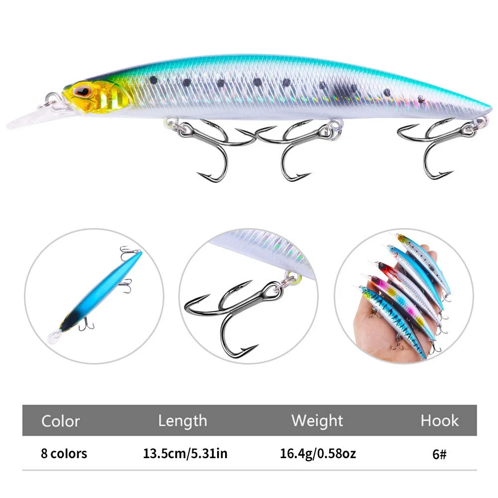 Señuelo Minnow pesado rodante de hundimiento para lubina - imagen 3