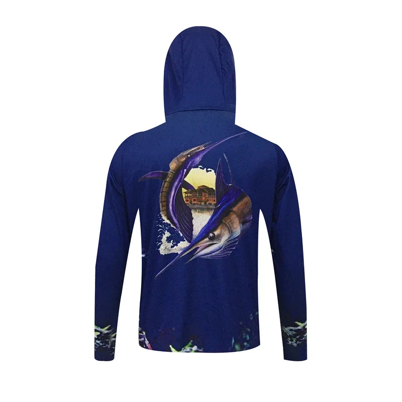 Camisetas de manga larga para hombre, camisas de secado rápido, Anti-UV, UPF 50, protección solar, pesca, senderismo, 2025 - imagen 2