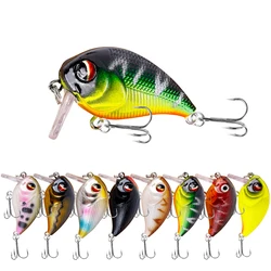 Señuelos de Pesca con manivela de 1 piezas, Wobblers de 4,5 cm, 7,4g, cebo duro de plástico Artificial flotante, aparejos de pesca de Lucio, pececillo de calidad