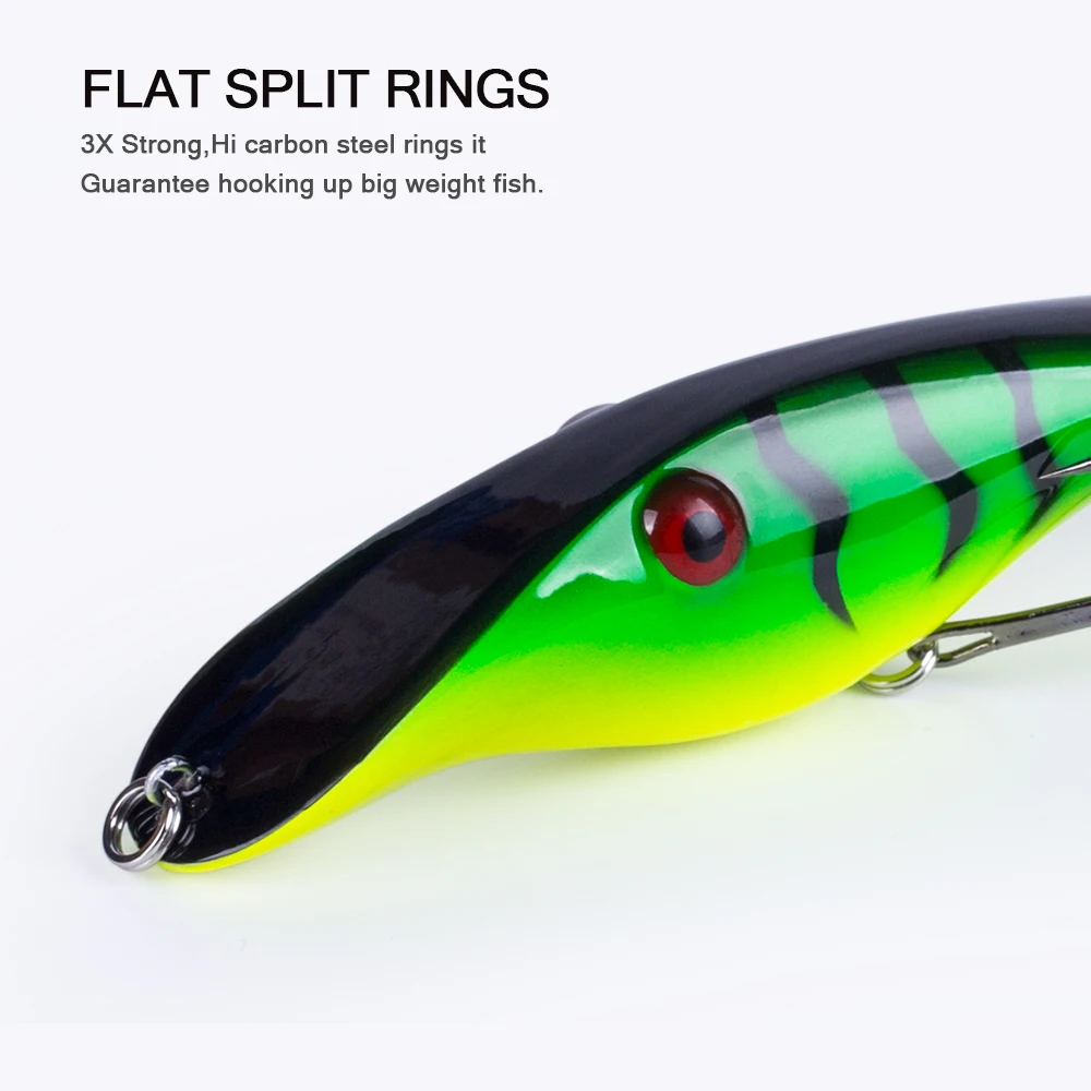 Hanlin-señuelo de pesca Artificial, cebo duro oscilante, aparejos de lubina, Musky, estilo clásico, 140mm, 43g - imagen 5