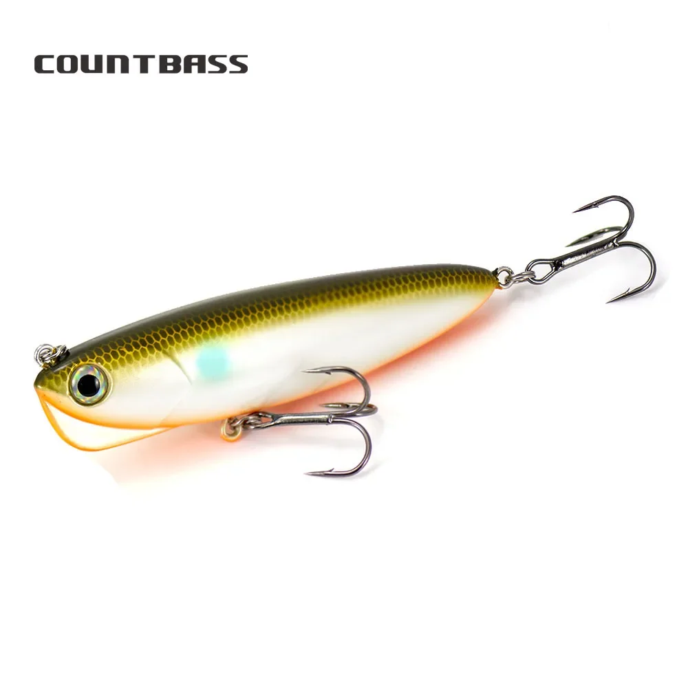 COUNTBASS Señuelos de pesca Lápiz de hundimiento lento de tiro ultra largo, cebo de palo de corredor poco profundo en forma de S para agua salada 90 mm 18 g