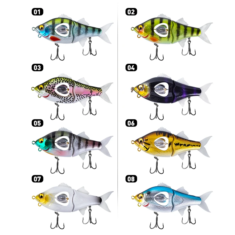 LEYDUN-Señuelos de Pesca con vibración de hundimiento lento, aletas luminosas suaves de 130mm y 32g, cebos duros Wobblers - imagen 5