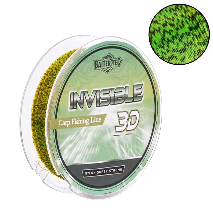 BAITER REC 100m línea de pesca Invisible línea de revestimiento de fluorocarbono moteado 0,14mm-0,50mm 4.13LB-34.32LB línea manchada súper fuerte