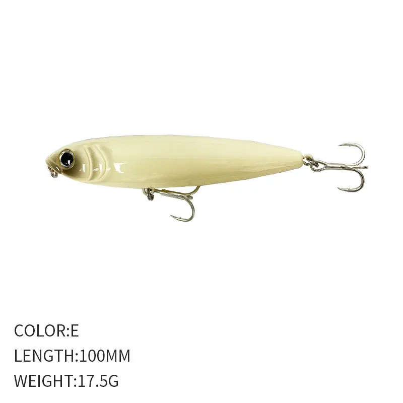 Señuelo de agua superior, 1 piezas, 100mm, 17,5g, Señuelos de Pesca flotantes, carpa Artificial, pez Peche Lake, lápiz Swimbait - imagen 3