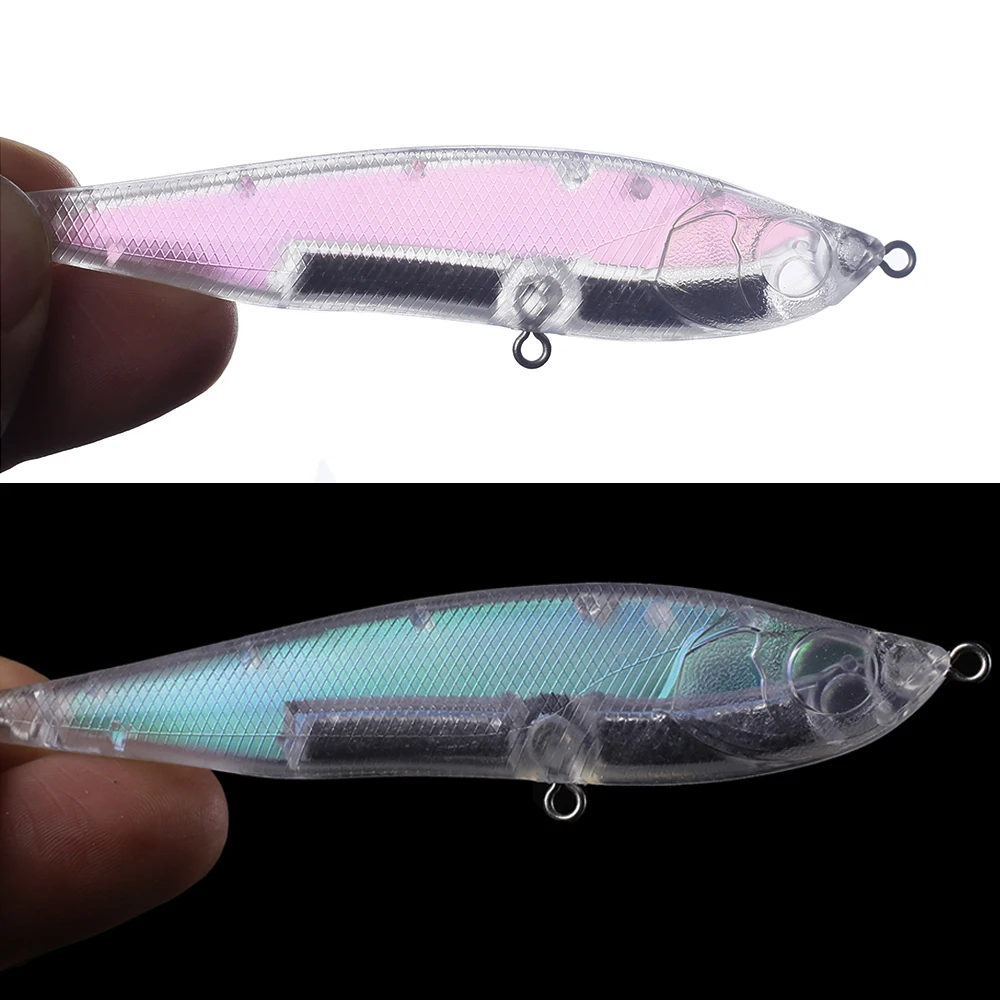 Chan'sHuang-Cebo en blanco sin pintar, 10 piezas, lápiz de hundimiento, lámina holográfica en el interior del piscardo, aparejos de señuelo de pesca hechos a mano - imagen 5