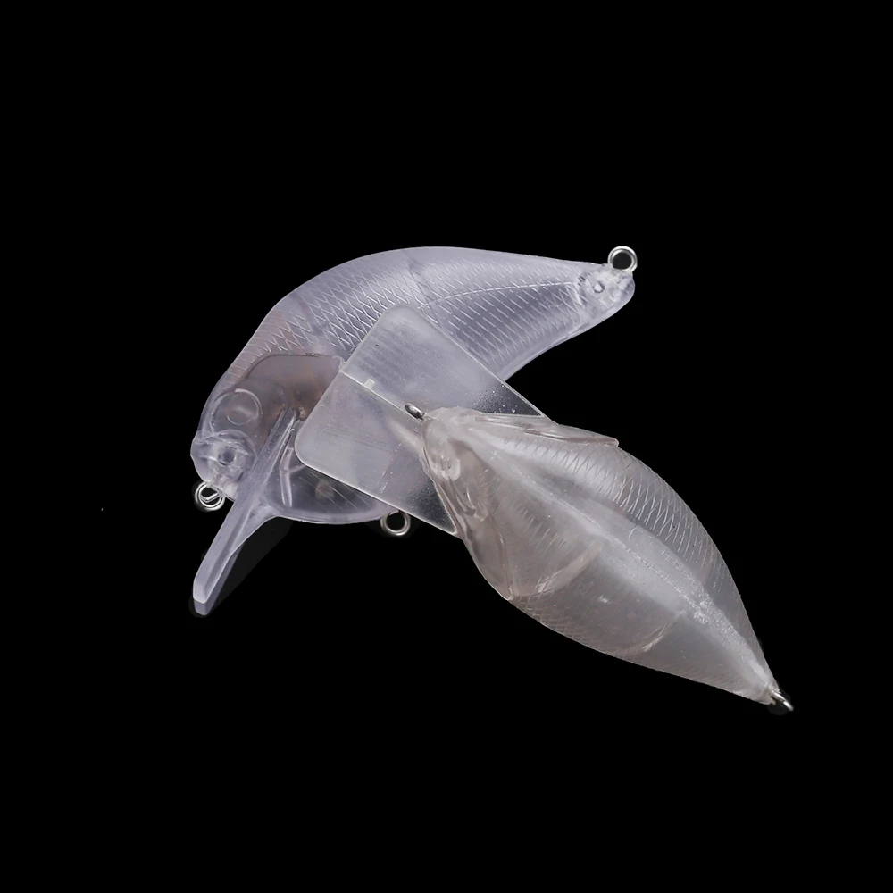 Chan'sHuang 20 piezas 14,5G/25,8G artificial sin pintar cuadrado Bill Crankbait Wobbler flotador Señuelos de pesca en blanco para bricolaje - imagen 4