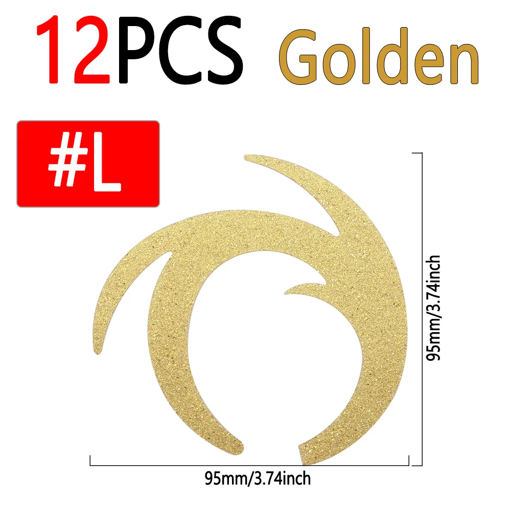 12pcs Golden L