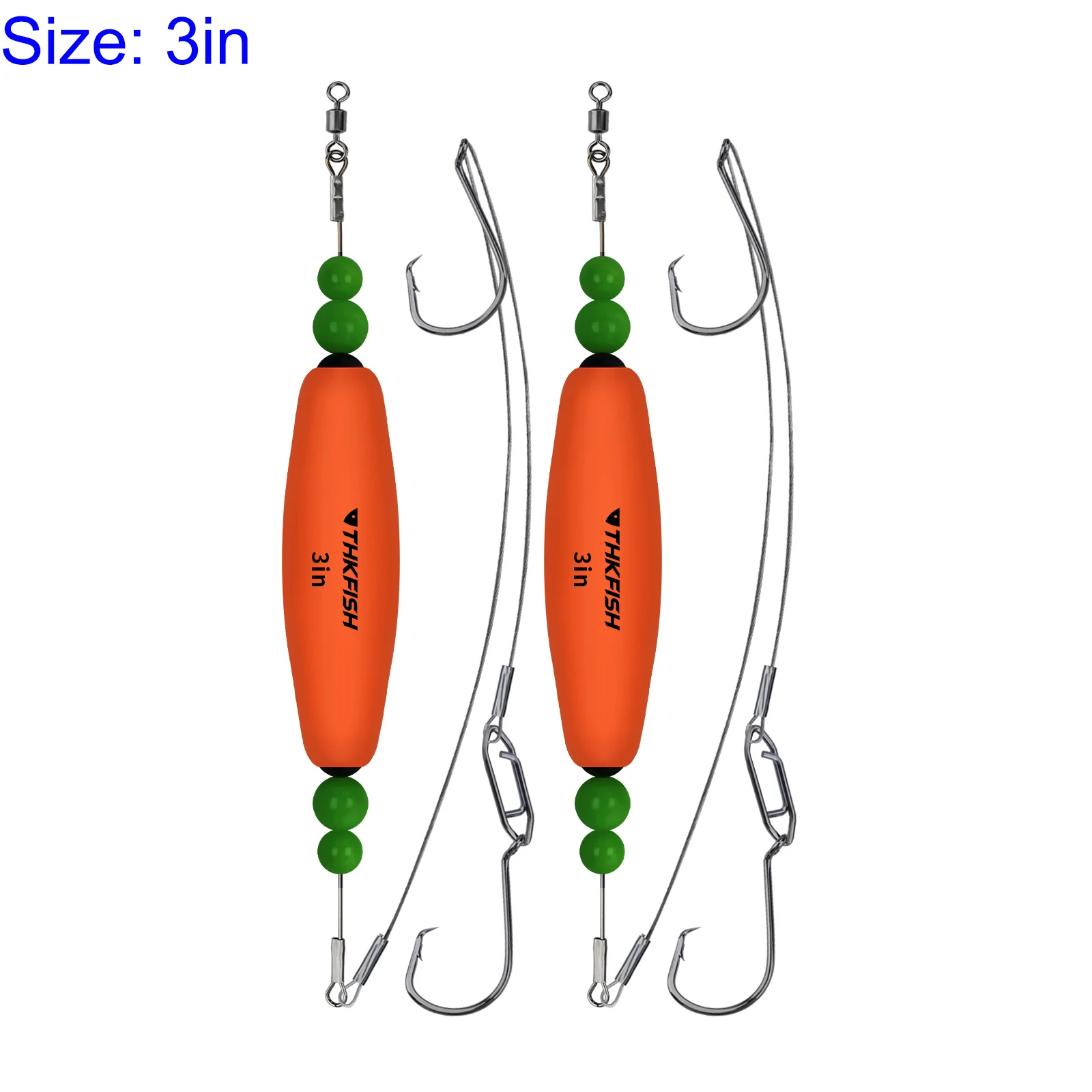 2pcs 3in orange