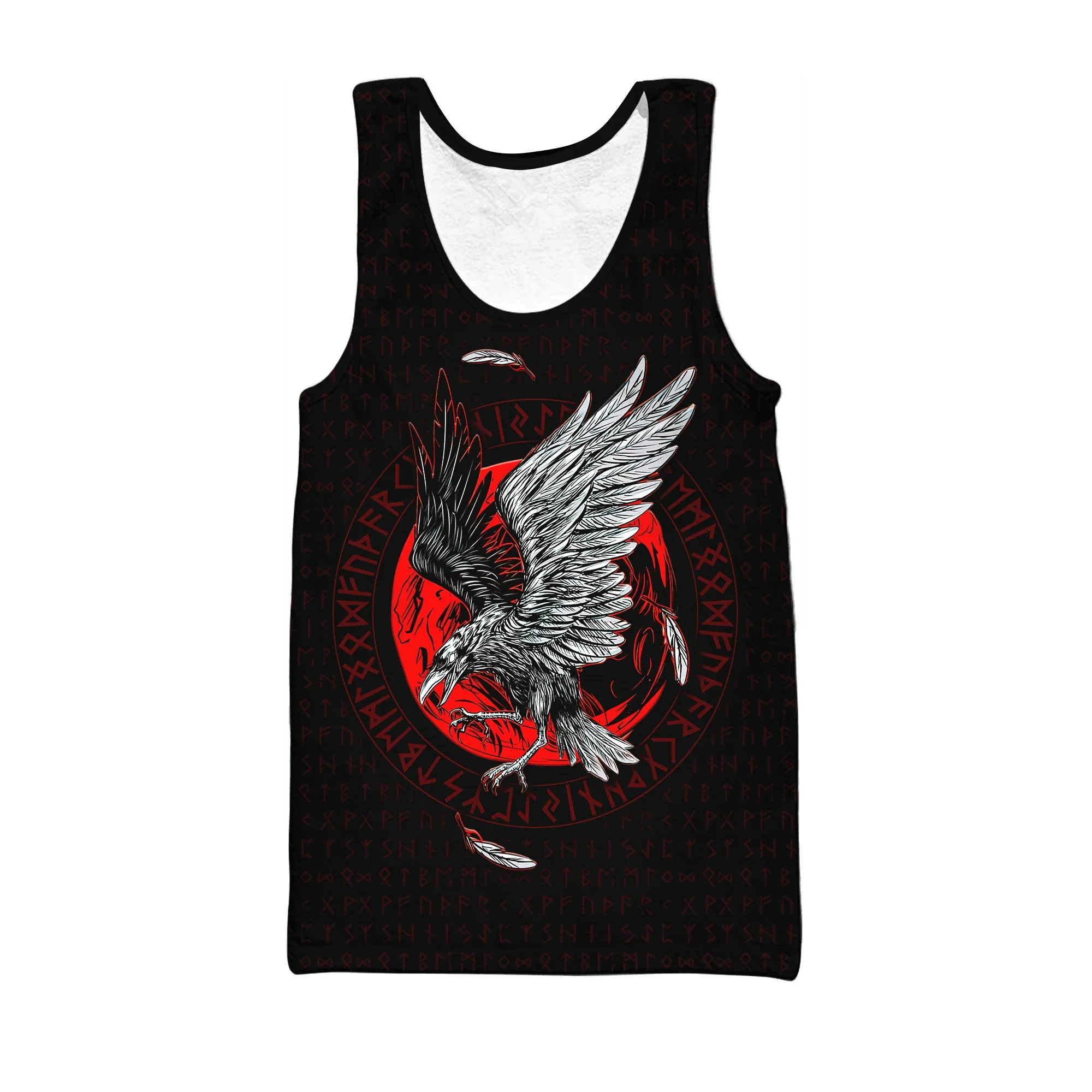 Camiseta sin mangas de pesca Huginn BX55 – Estilo cuervo 3D - imagen 3