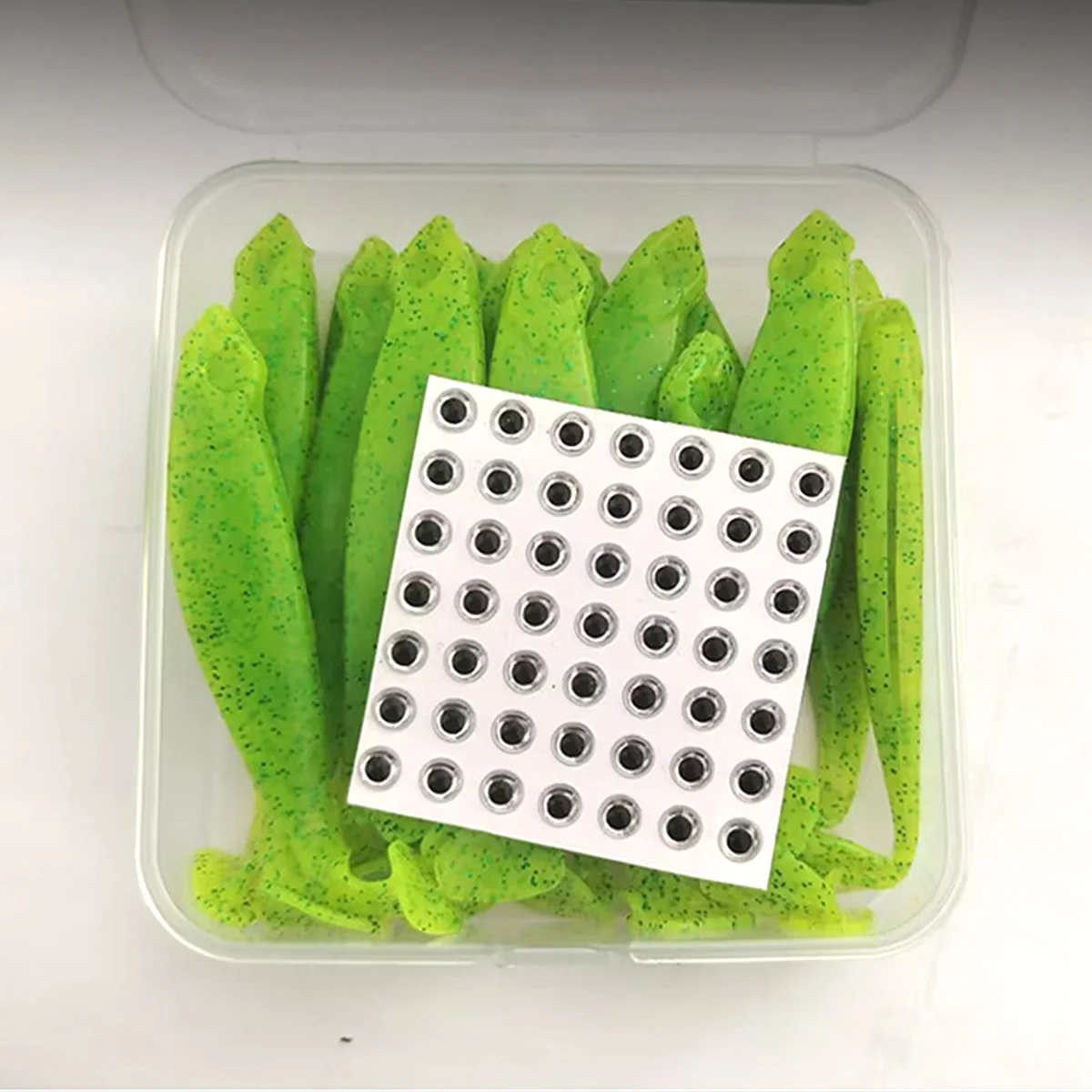 24/20 piezas Señuelos de Pesca de plástico suave 4cm 6,5 cm cebo de silicona cola de paleta Spark Shad gusano Swimbaits lubina trucha Pike Leurre Souple - imagen 5