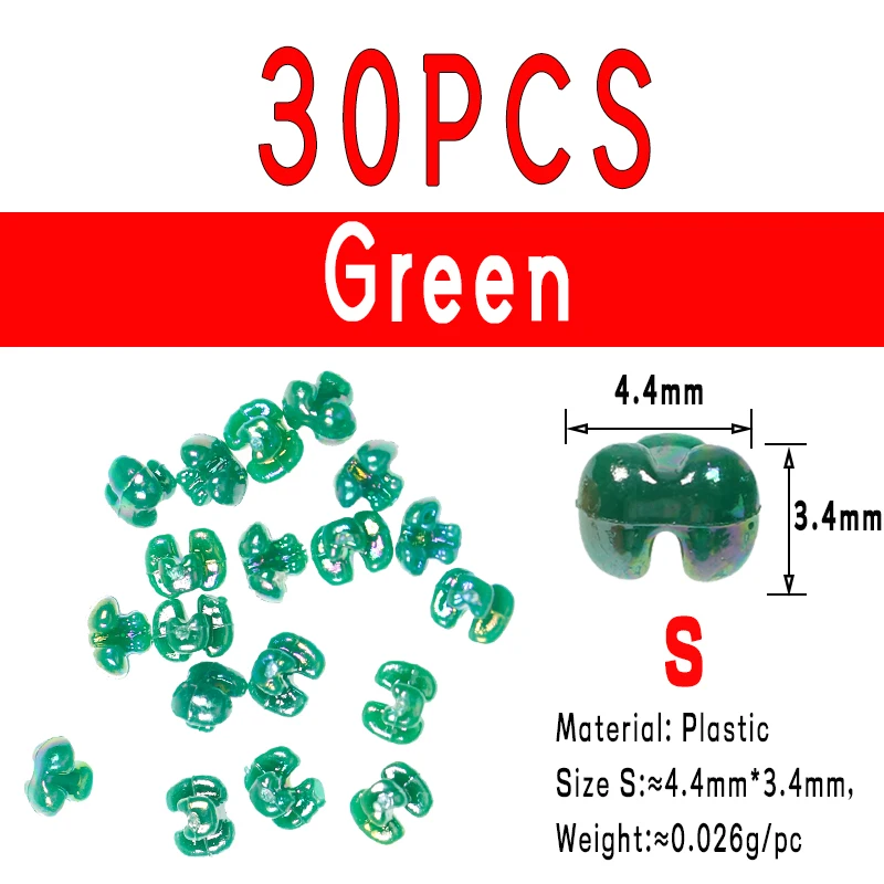 30PCS Green S