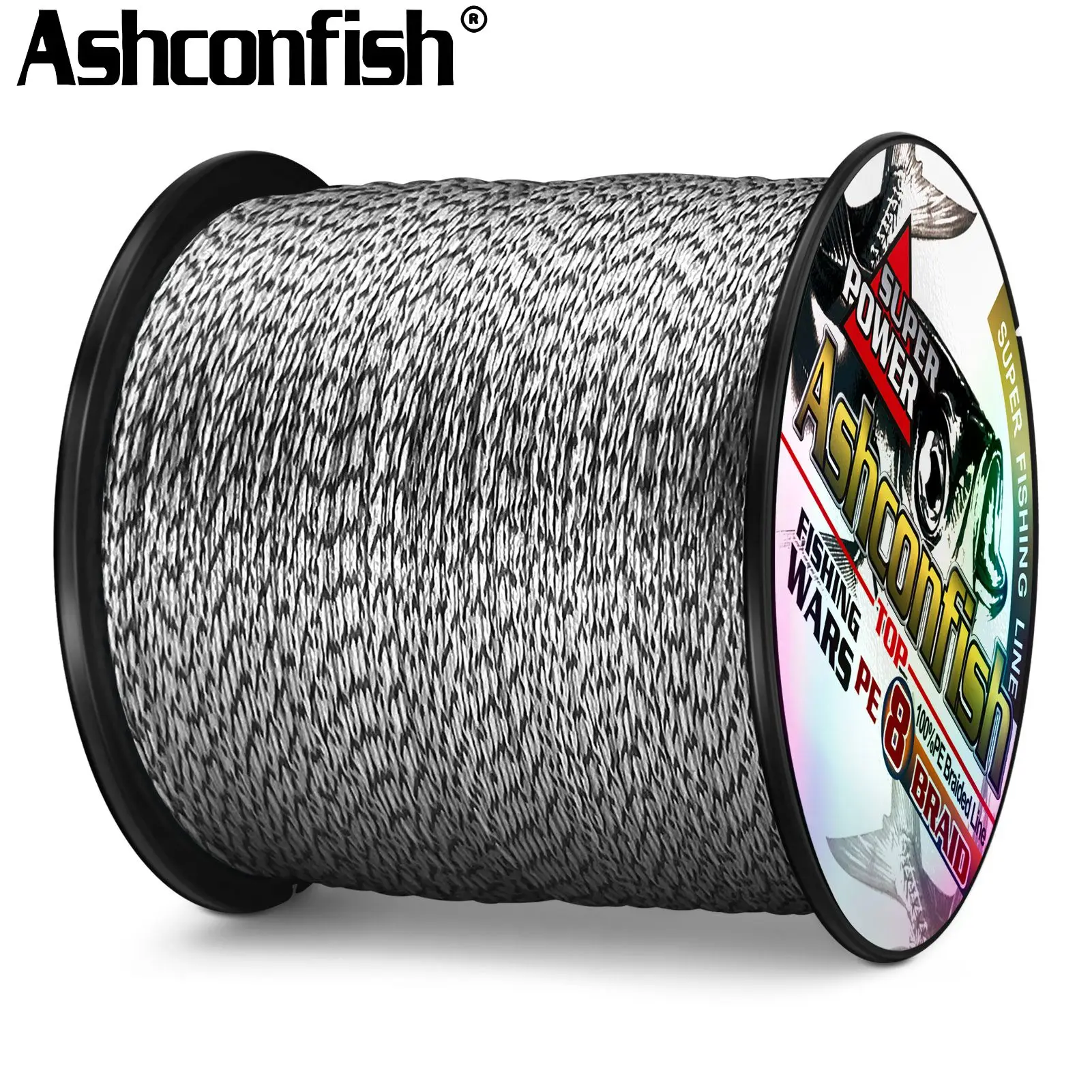 Ashconfish-línea de Pesca trenzada, multifilamento de 8 hebras, alta calidad, 2000M, PE, extremo - imagen 2
