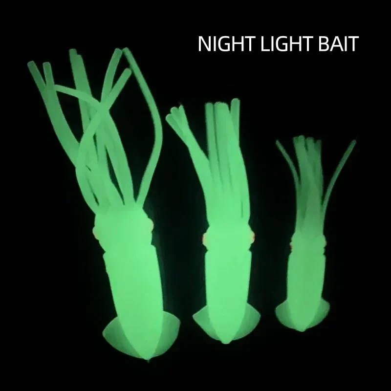 Señuelo de pesca de calamar suave, 12/15/18CM, 11g, 20g, 33g, plantilla de calamar luminosa, cebo Wobblers para pesca en el mar, barco, pesca en roca - imagen 3