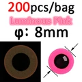 200pcs 8mm Pink
