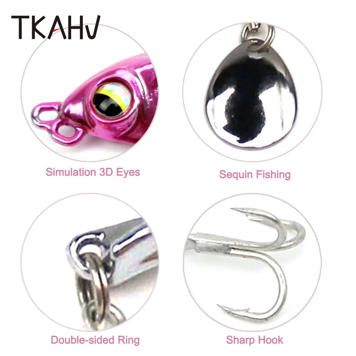 TKAHV-señuelo de pesca giratorio con lentejuelas, anzuelo afilado, cebo Artificial de Lucio, 5g, 7g, 10g, 15g, 20g, VIB - imagen 5