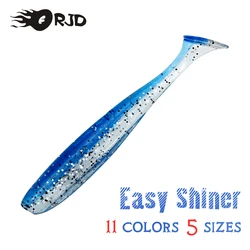 ORJD-Señuelos Easy Shiner de silicona para lucio con cola en T