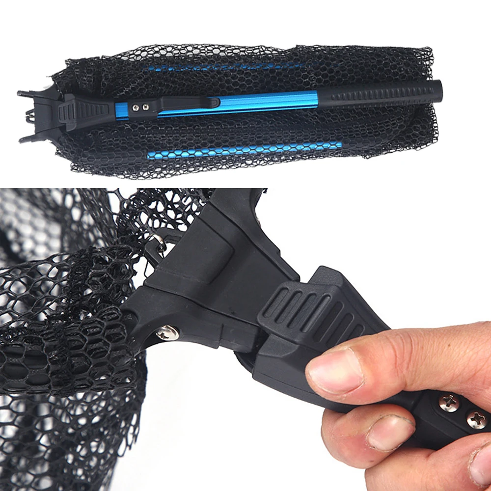 Redes de Pesca triangulares plegables, de acero inoxidable, telescópicas, pequeñas, Accesorios de Pesca de Mar - imagen 4
