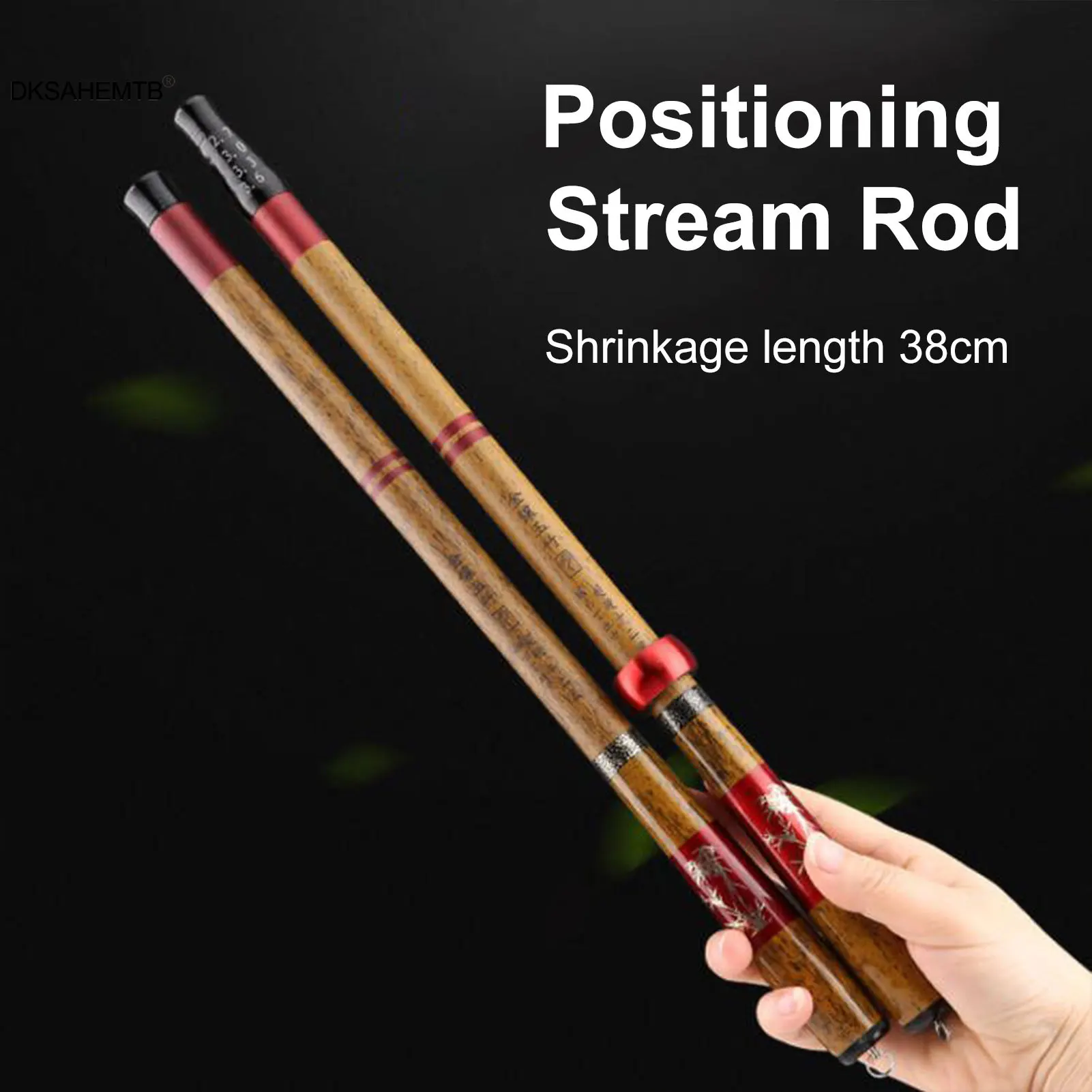 Short Section Stream Rod Portable Fishing Rod Positioning Hand Rod 19 Adjustable Carbon Ultra Light Hard Pocket Mini Hand Rod - imagen 2